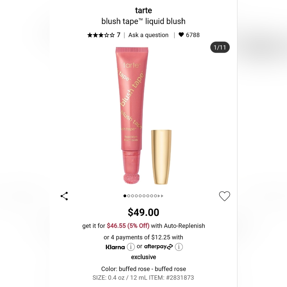 Tarte Blush Tape Liquid Blush - Pink